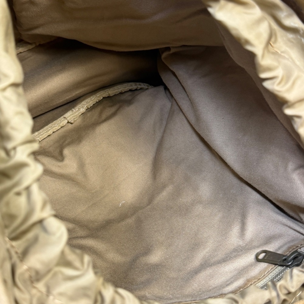 Vintage LL Bean Continental Rucksack Waxed Canvas Leather Backpack Tan Brown 90s - Picture 7 of 16